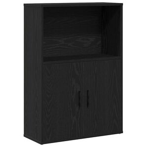 vidaXL Regal za knjige crni hrasta 60x24x85 cm od konstruiranog drva