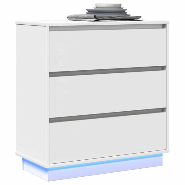 vidaXL Noćni ormar Bijelo 71 x 34,5 x 75 cm Konstruirano drvo