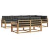 vidaXL Set vanjskih sofa 6 kom. Bijela i antracit Poliester
