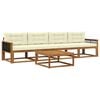 vidaXL Set vanjskih sofa s jastukom 5 pcs Prirodna i krem