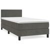 vidaXL Box spring krevet s madracem tamnosivi 90x200 cm bar&scaron;unasti