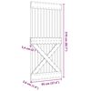 vidaXL Vrata NARVIK 95 x 210 cm od masivne borovine