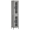 vidaXL Visoka komoda siva sonome 34,5x34x180 cm od konstruiranog drva