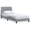 vidaXL Okvir kreveta bez madraca svjetlosivi 90x200 cm od tkanine
