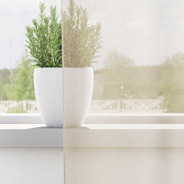 vidaXL Voile zavjese s ušicama 2 kom krem 140x140 cm