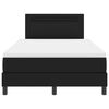 vidaXL Krevet s opruga kutije Crna 120 x 190 cm Umjetna koža