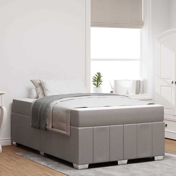 vidaXL Krevetna konstrukcija Sivo-smeđa 120 x 200 cm tkanina