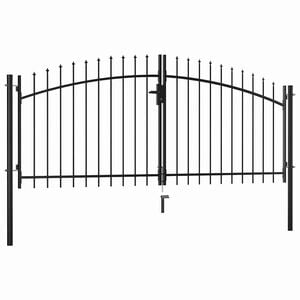 vidaXL Dvokrilna ogradna vrata Woerden s kopljem na vrhu 299,5 x 149,5 cm