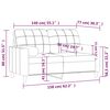 vidaXL Dvosjed s ukrasnim jastucima smeđi 140 cm od tkanine