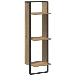 vidaXL Polica na zidu s policom Umjetnički hrast 30 x 25 x 100 cm
