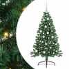 vidaXL Umjetno predsvijetljeno božićno drvce Zelena 120 cm PVC