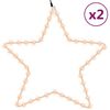 vidaXL Figure božićne zvijezde 48 LED žarulja 2 kom tople bijele 56 cm