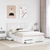 vidaXL Krevetna konstrukcija Bijelo 140 x 200 cm Konstruirano drvo