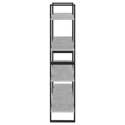vidaXL Ormarić za knjige s 4 razine boja betona 100x30x140 cm iverica