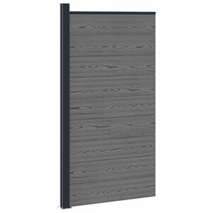 vidaXL Panel ograde WPC i aluminij Siva