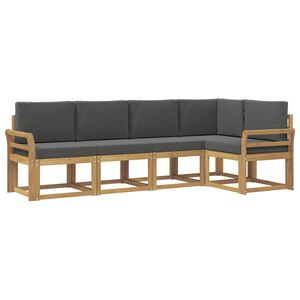 vidaXL Set vanjskih sofa 5 kom. Bijela i antracit