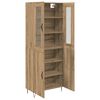 vidaXL Highboard Umjetnički hrast 69,5 x 34 x 180 cm Konstruirano drvo