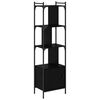 vidaXL Police za knjige 6 razina 44,5 x 30 x 154,5 cm Crni hrast