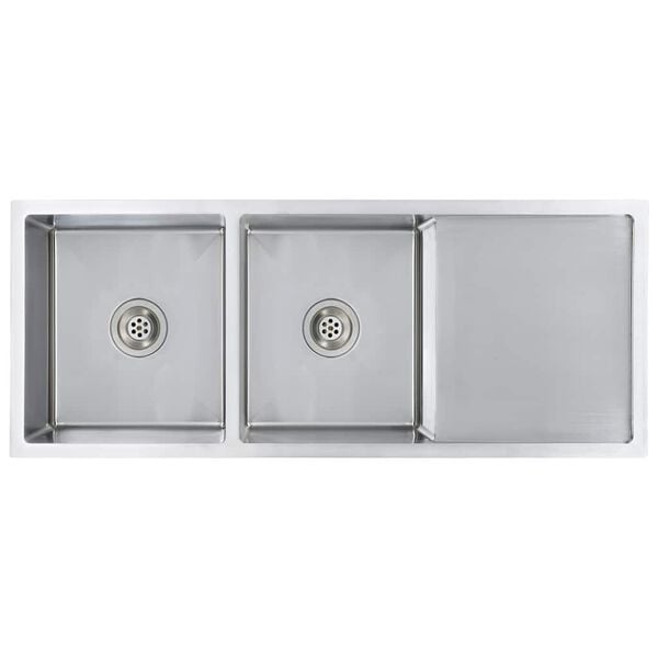 vidaXL Ručno rađeni kuhinjski sudoper od nehrđajućeg čelika