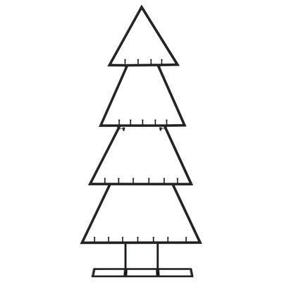 vidaXL Metalno ukrasno božićno drvce crno 125 cm