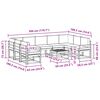 vidaXL Set vanjskih sofa s jastukom 10 pcs Prirodna i bež