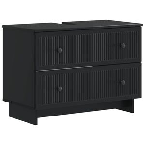 vidaXL Kupaonski ormarić za sudoper EDE Crna 82 x 41 x 59 cm