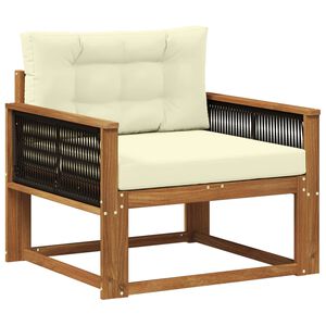 vidaXL Srednja sofa za van Čvrsto drvo akacije Prirodna
