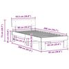 vidaXL Krevetna konstrukcija Prirodna 90 x 200 cm Čvrsto borovo drvo