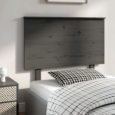 vidaXL Uzglavlje za krevet sivo 104 x 6 x 82,5 cm od masivne borovine