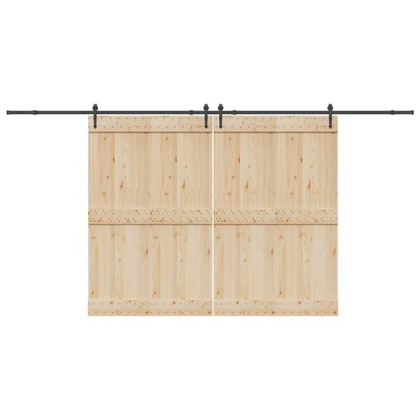 vidaXL Pribor za klizna vrata 427 cm čelični crni