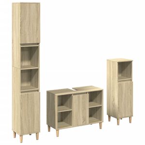 vidaXL 3-dijelni set kupaonskog namje&scaron;taja boja hrasta sonome drveni