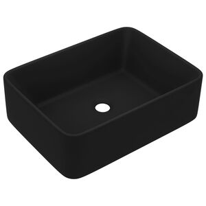 vidaXL Luksuzni umivaonik mat crni 41 x 30 x 12 cm keramički
