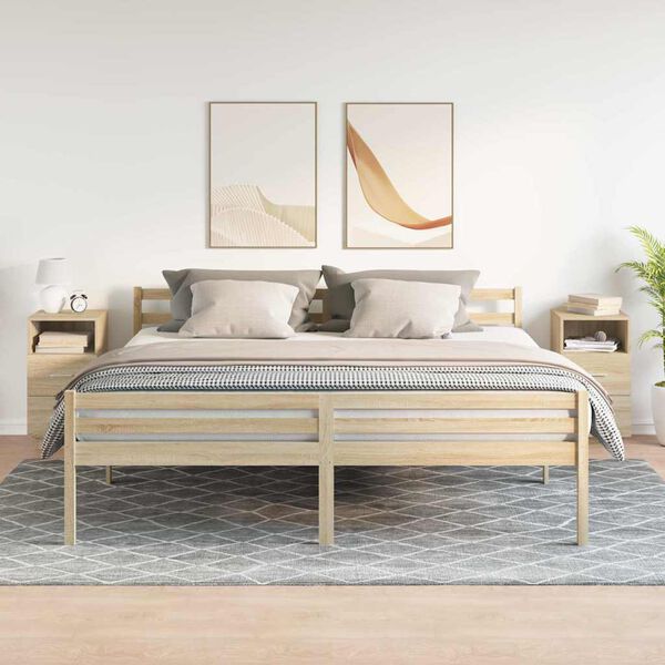 vidaXL Noćni ormarići 2 kom s 2 ladice sonoma hrast 36x36x68 cm