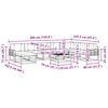 vidaXL Set vanjskih sofa s jastukom 9 pcs Prirodna i krem