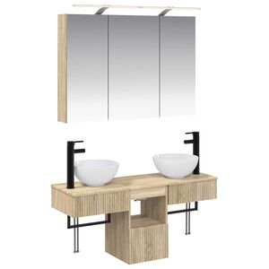 vidaXL Set ormarića za kupaonicu 4 pcs Hrast sonoma 100 x 14,5 x 70 cm