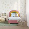 vidaXL Okvir kreveta za malu djecu s naslonom Ružičasta 70 x 140 cm