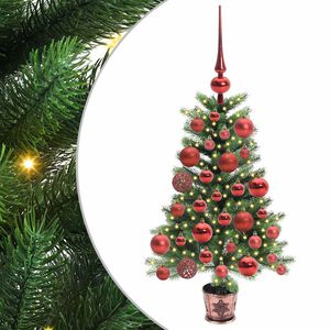 vidaXL Božićno drvce s 150 LED svjetlima s stalakom Zelena 65 cm PE