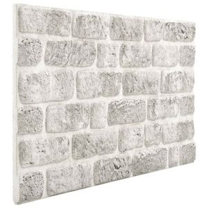 vidaXL Zidne panele 10 kom. 100 x 50 cm Svjetlosiva EPS pjena