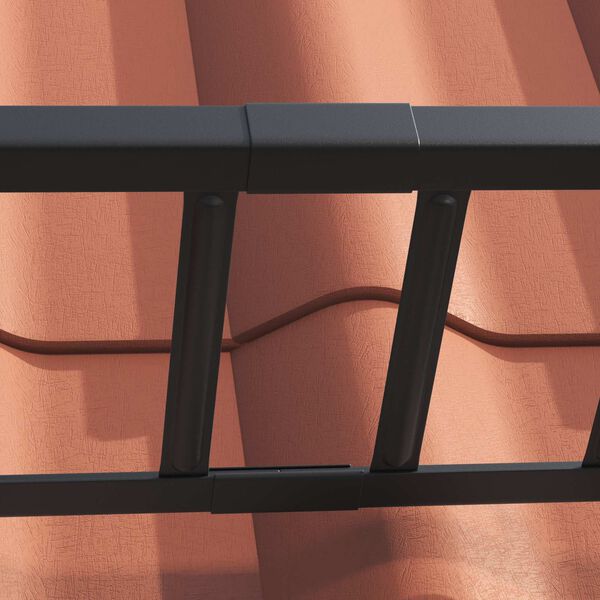 vidaXL Za&scaron;tita od snijega za krov Crna 600 x 2,5 x 20 cm Čelik