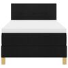 vidaXL Krevet s opruga kutije s jastukom Crna 90 x 200 cm tkanina