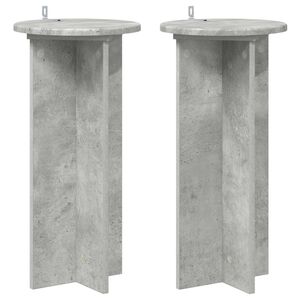 vidaXL Stalak za biljke 2 kom. Betonska siva 29,5 x 29,5 x 60 cm