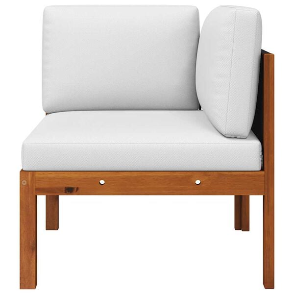 vidaXL Vrtna kutna sofa s jastucima, akacija i uže