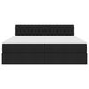 vidaXL Krevet s od storage s madracem Crna 200 x 200 cm Lažna koža