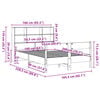 vidaXL Krevet s regalom za knjige bez madraca 160x200 cm od borovine