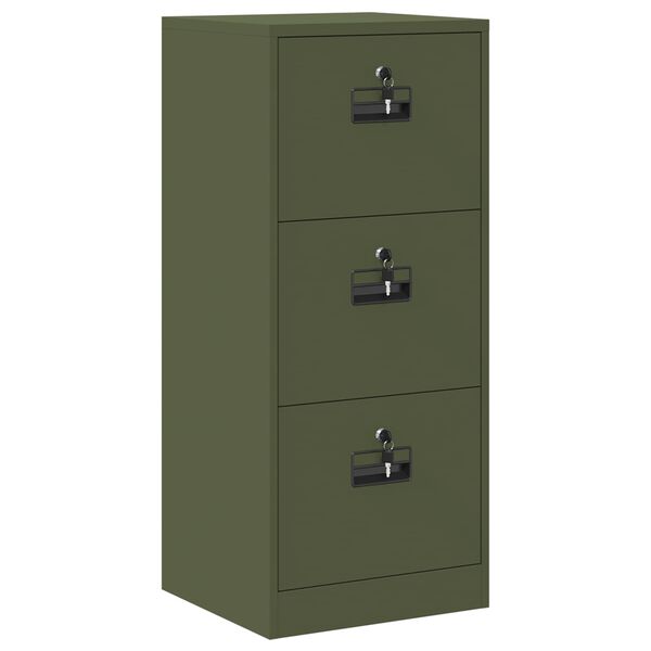 vidaXL Kabinet za datoteke Maslinasto zelena 45,5 x 42 x 106,5 cm
