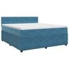 vidaXL Boxspring krevet s madracem Tamno plava 180 x 200 cm Bar&scaron;un