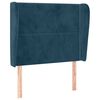vidaXL Uzglavlje s u&scaron;ima tamnoplavo 103x23x118/128 cm bar&scaron;unasto