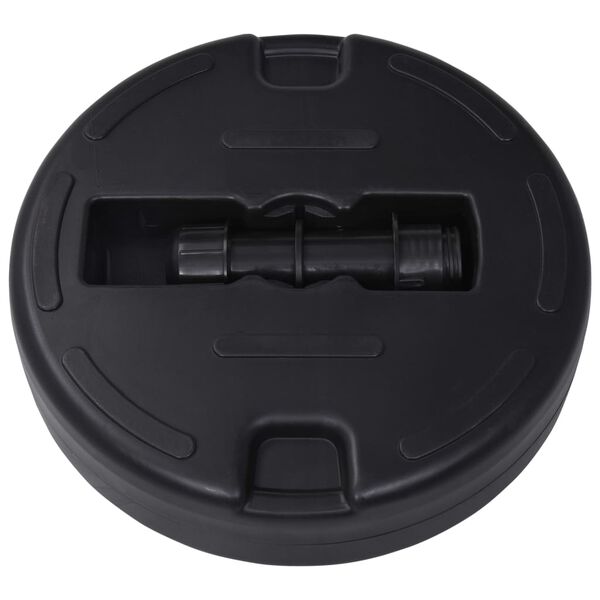 vidaXL Stalak za suncobran punjen pijeskom/vodom 24 L crni