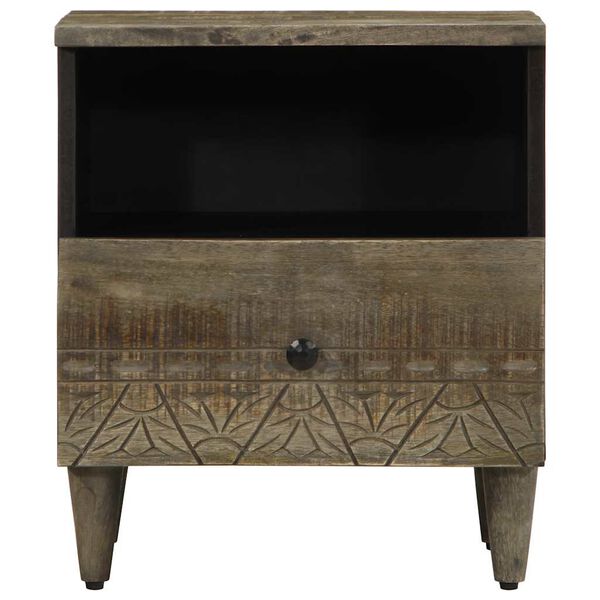 vidaXL Noćni ormarići 2 kom svijetlo sivi 40x33x46 cm Puno drvo Mango