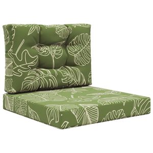 vidaXL Jastuk za vanjsku sofU 2 pcs Dizajn lista Poliester